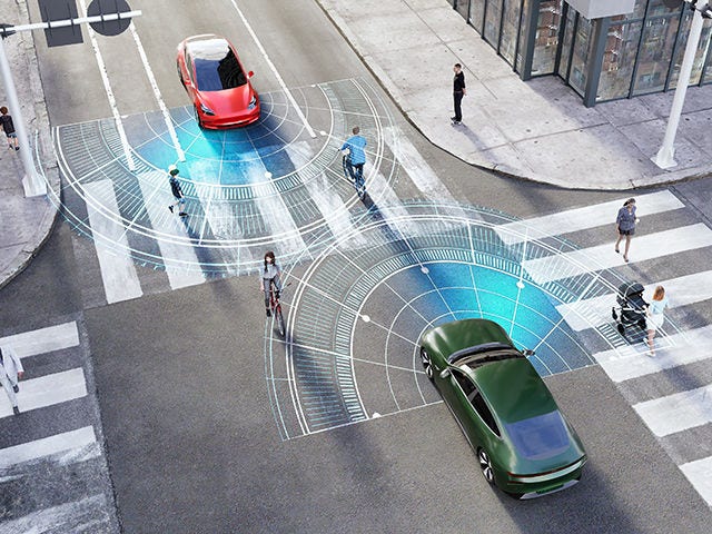 Automotive radial sensing overlays