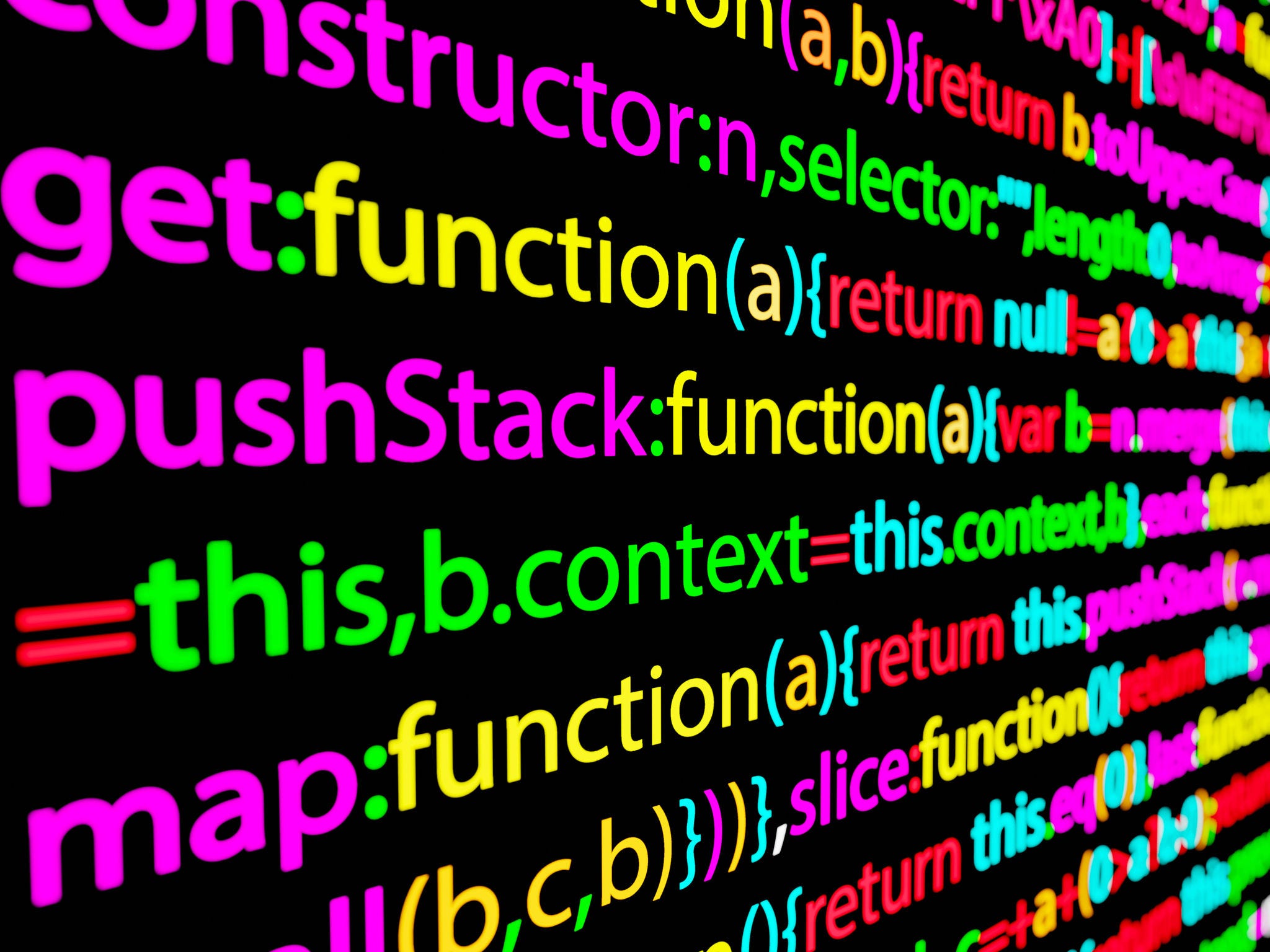 Colored code on screen