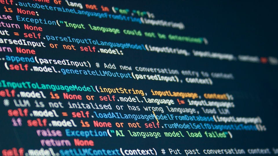 Colored code on screen