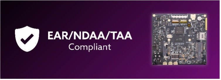 EAR/NDAA/TAA-Compliant badge