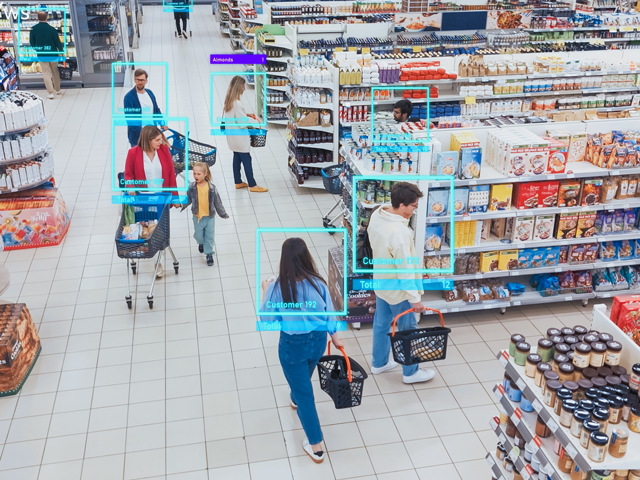 icetana AI detection in supermarket
