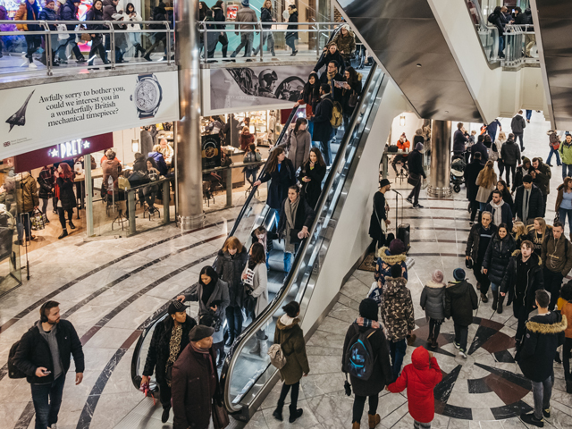 Crowded mall
