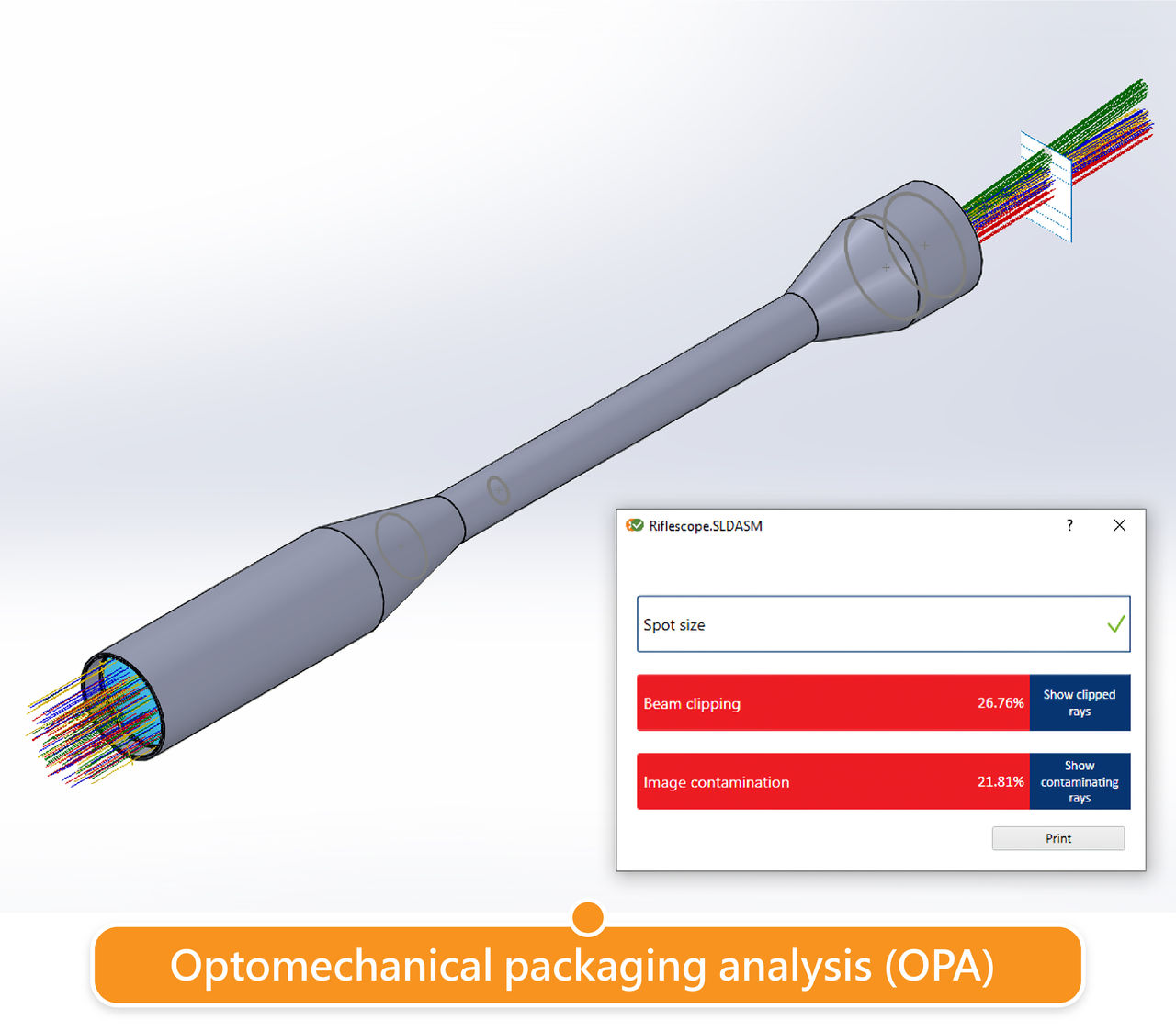 Optomechanical packaging analysis (OPA) 