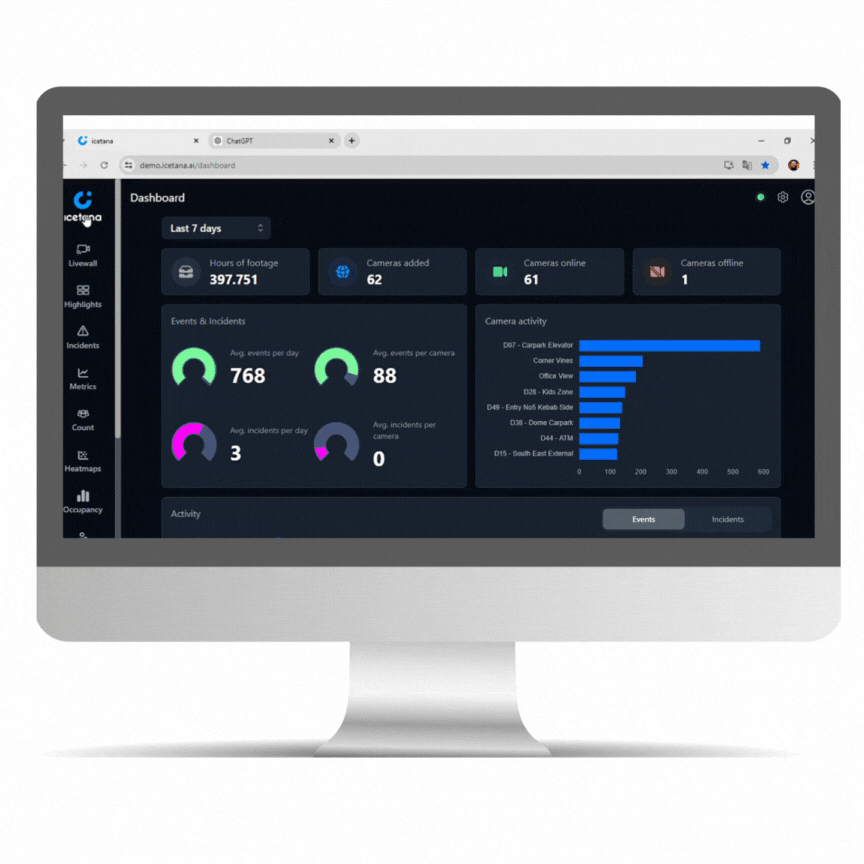 Icetana GIF - Videomonitoring with ChatGPT How ChatGPT integration works