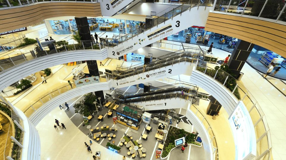 Modern multi-level shopping mall interior Modern multi-level shopping mall interior