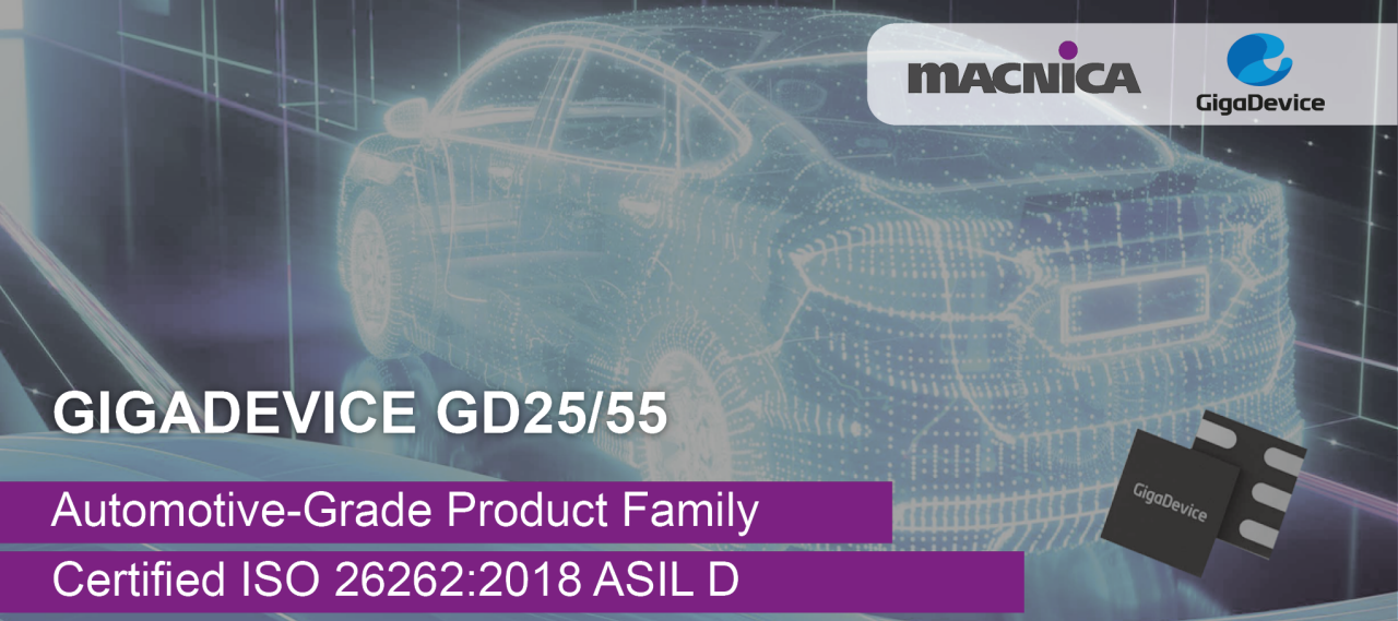 GigaDevice GD25/55 - Automotive-grade product family certified ISO 26262:2018 ASIL D