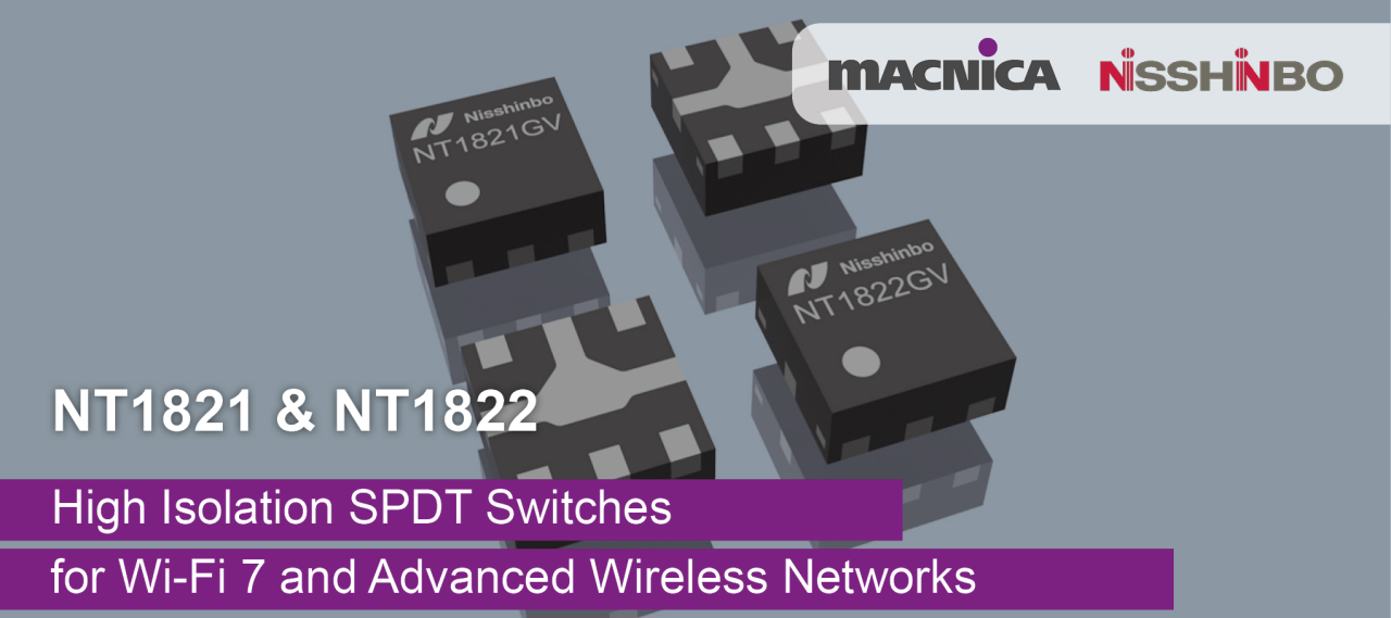 Nisshino NT1821 & NT1822 - High Isolation SPDT Switches for Wi-Fi 7 and Advanced Wireless Networks